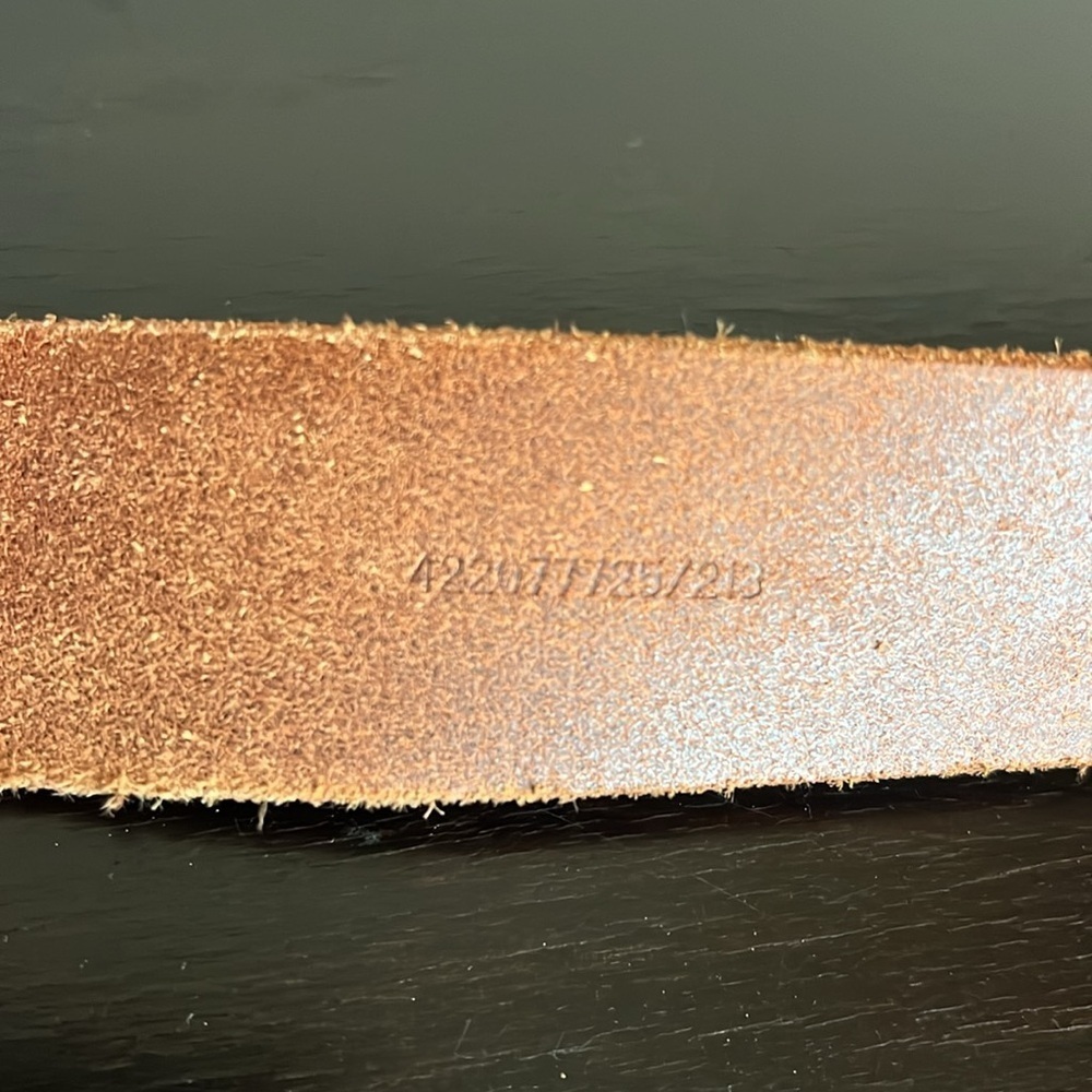 Brown Leather Belt with Silver Buckle - Picture 11 of 14
